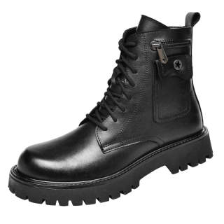 G5 Cow Split Leather Crew Combat Boots Men's