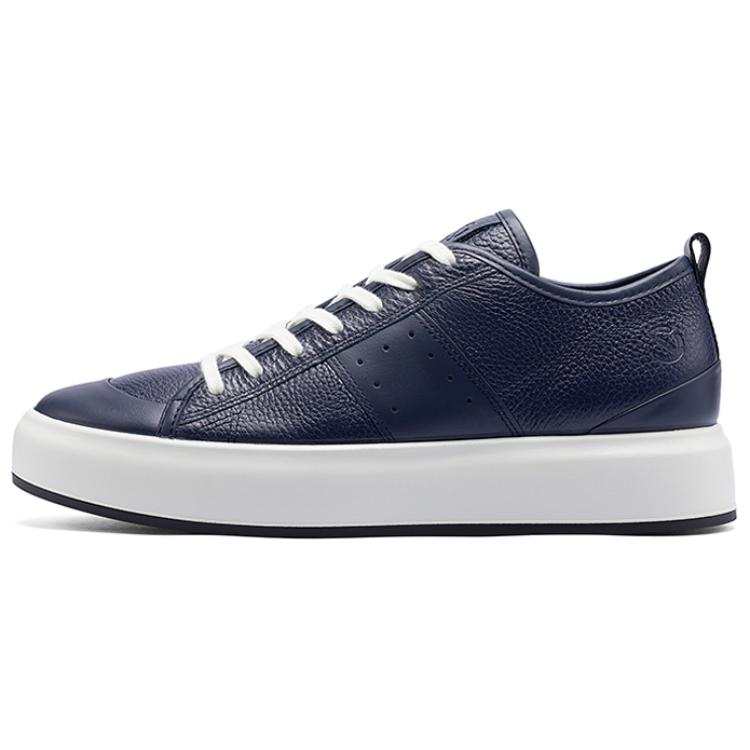 Ecco Street ACE Cow Leather Low top Skateboard Shoes Men's Blue