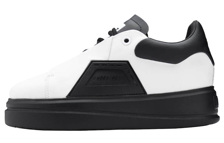 NORVINCY Pu Stretch Low top Stylish Skateboarding Shoes Unisex Black White