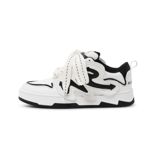NAILIAN | Climber Cow Split Leather Low top Skateboard Shoes Unisex White Black