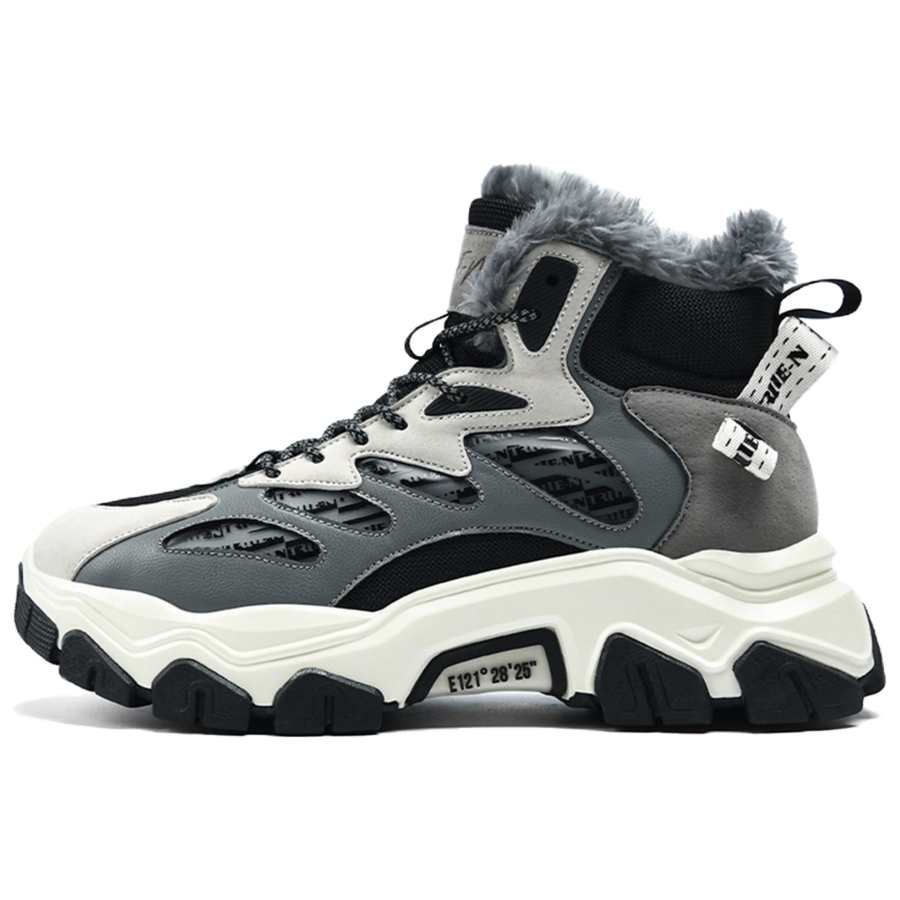 TRUE-N TRUEN Snow Boots Men's Black Gray White