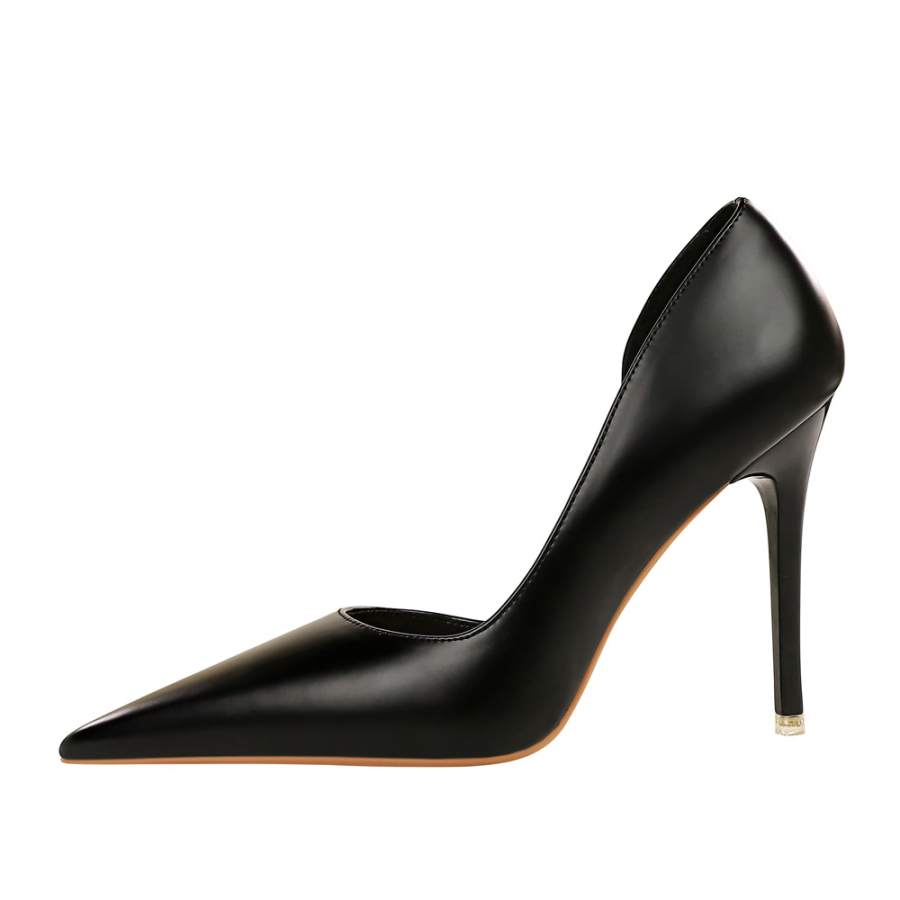 QITUMAUL Pu Slim Heel High Heels 10.5cm Women's