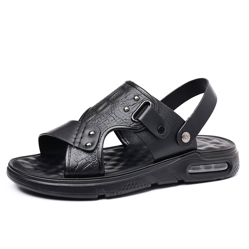 POPULAR ROUSE PR Top Grain Cow Leather Beach Sandals Men's