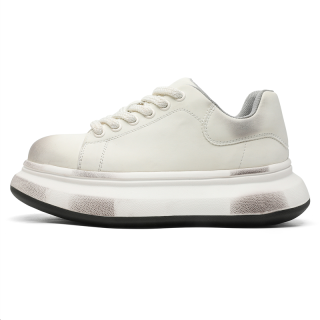 GIGIRYO Low top Skateboard Shoes Unisex Distressed White