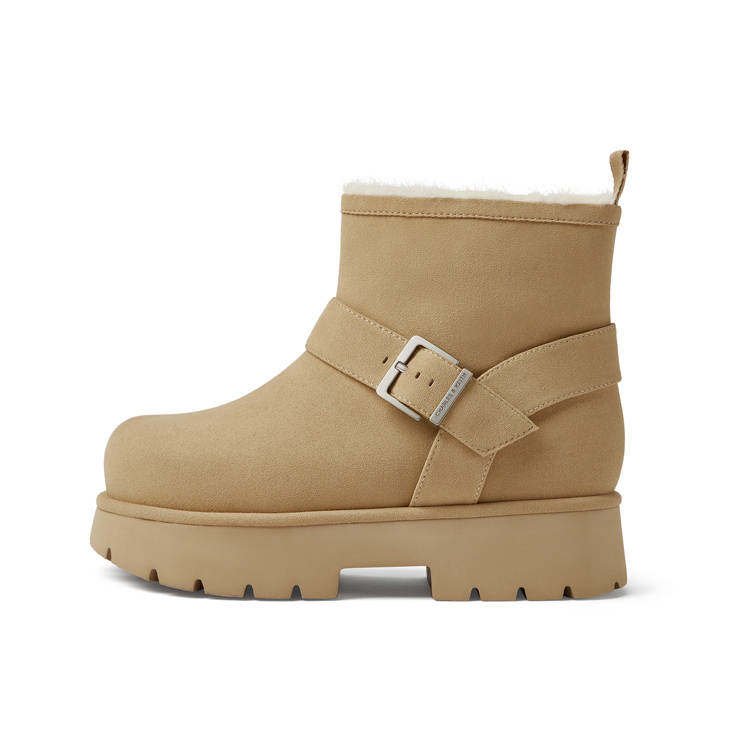 CHARLES&KEITH Small Ck Suede Thermal Height Increasing Short Snow Boots Women's