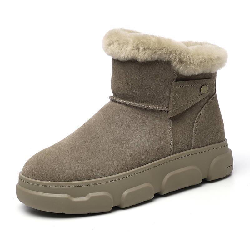 XINNUO XINNUO Cow Split Leather Snow Boots Women's