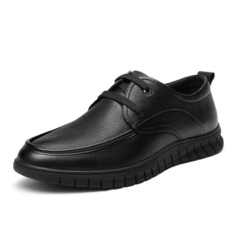 RED DRAGONFLY Cow Leather Casual Shoes Men's Black