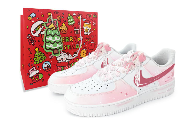 Nike Nike Air Force 1 Snow Sakura Song Leather Low top Skateboard Shoes Unisex Cherry Blossom Pink