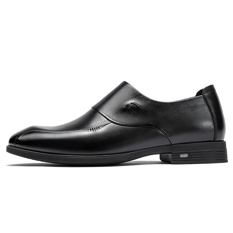 LAORENTOU Top Grain Cow Leather Dress Shoes Men's Black