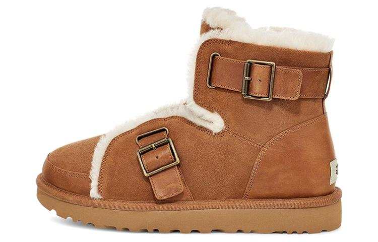 UGG UGG Dune Mini Buckle Boot Fleece Lined Brown Women's
