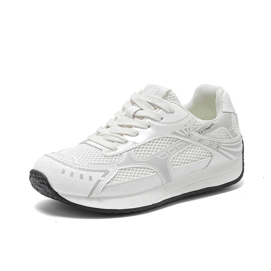 La Chapelle Artificial Leather Low top Casual Shoes Women's Beige Gray