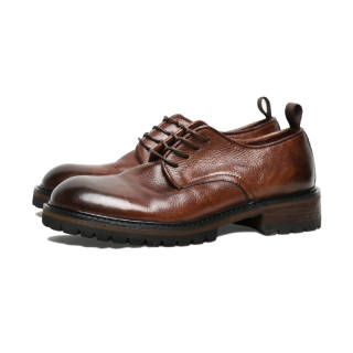 SAINTNJORD Top Grain Cow Leather Men's Casual Shoes Men's Dark Brown