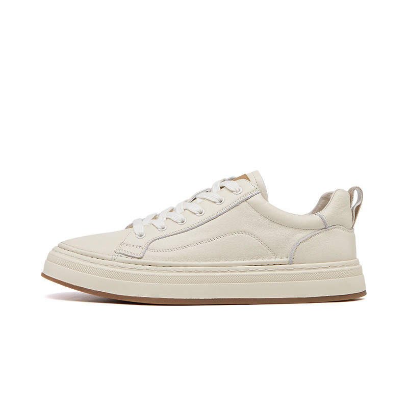 VICKI BROWN Athleisure VICKI BROWN Cow Leather Low top Skateboard Shoes Men's White