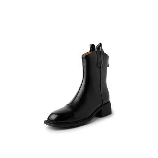 VANDEELEN Cow Leather Ankle Boots 4cm Women's