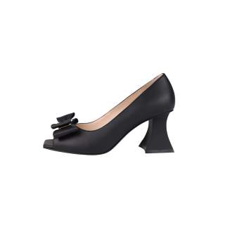 Gardenia Fille Cow Leather Block Heel High Heels 7.5cm Women's