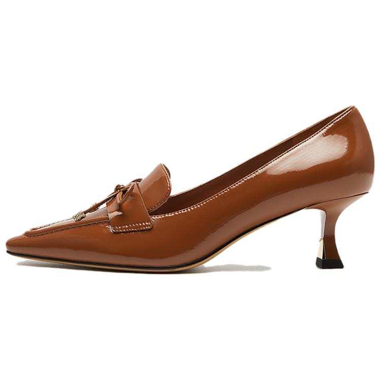 Le Saunda Cow Leather Slim Heel High Heels 5.5cm Women's