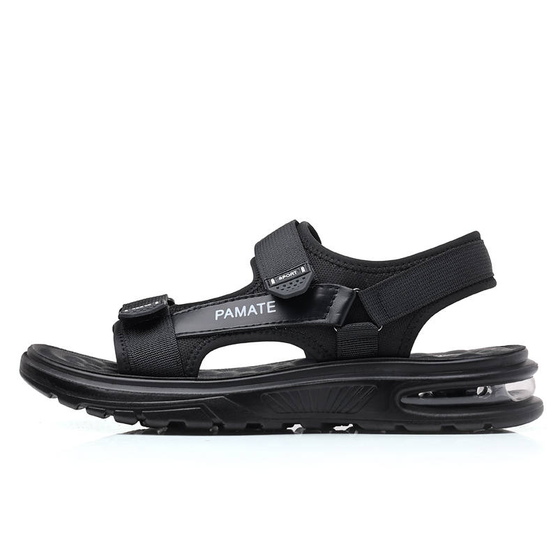 YILICHUANZHANG Synthetic Leather Beach Sandals Men's Black