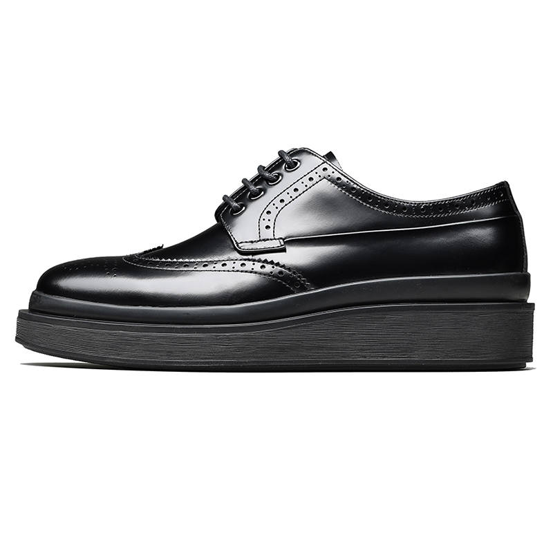 Bansley Top Grain Cow Leather Dress Shoes Men's Black