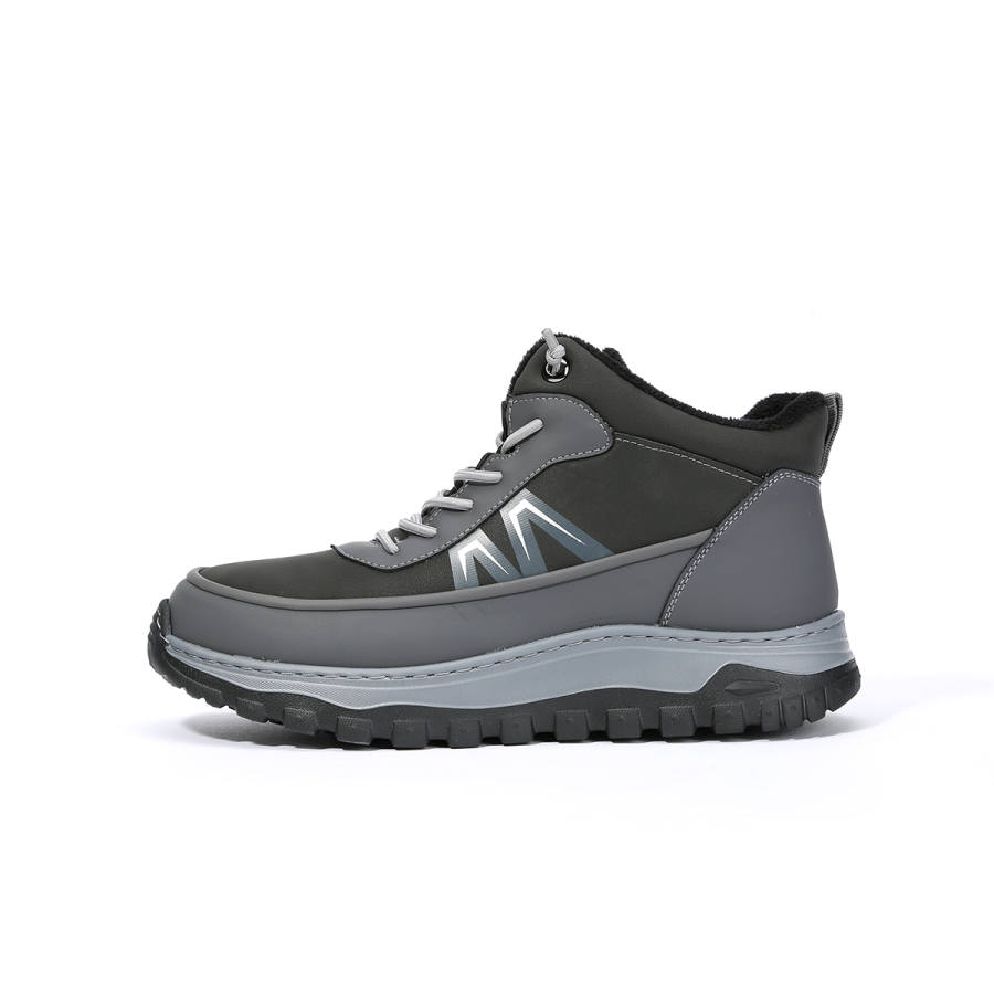 LAOMEIHUA Fabric Thickened And Fleece Lined Thermal Mid top Casual Shoes Men's