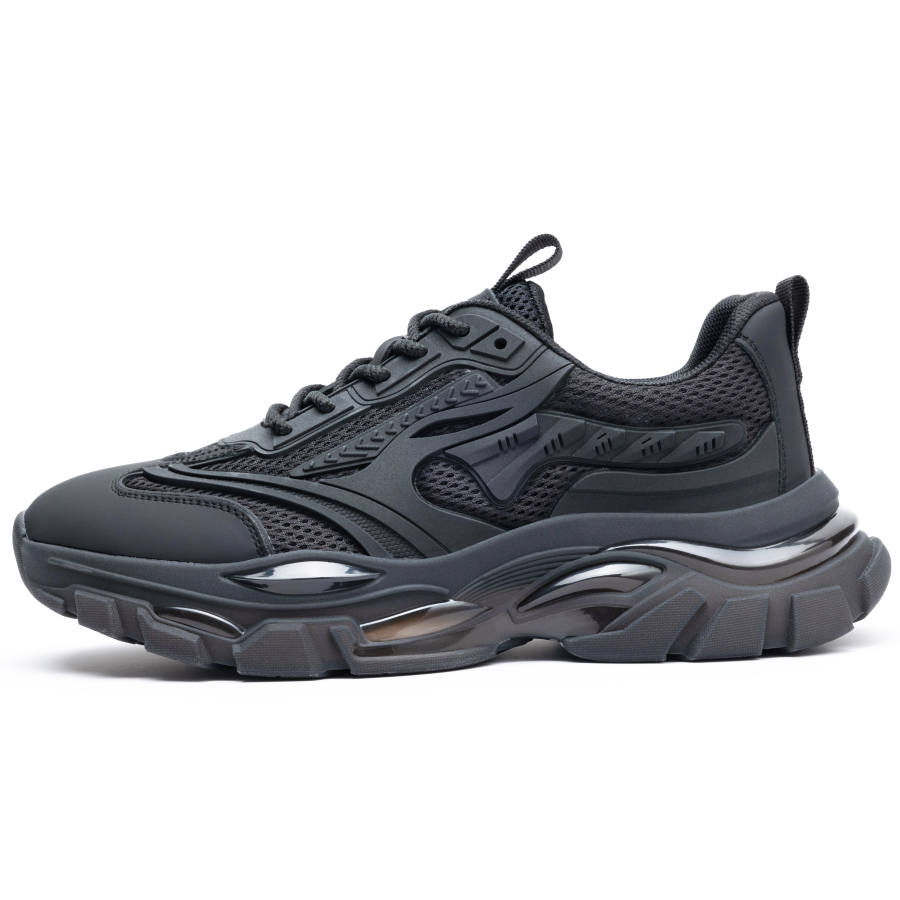 JOSINY Fabric Low top Chunky Sneakers Unisex Black