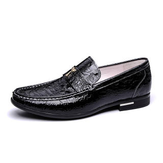 SHENGDAQISHI Top Grain Cow Leather Loafers Men's