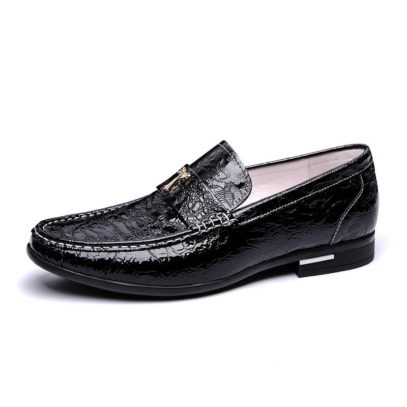 SHENGDAQISHI Top Grain Cow Leather Loafers Men's