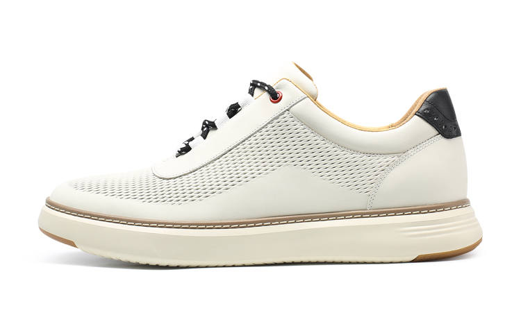 He Jinchang Low top Skateboard Shoes Men's Ecru