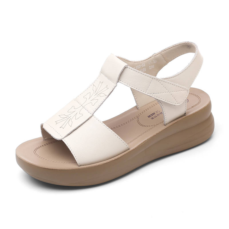 XINNUO XINNUO Cow Leather One Strap Sandals Women's