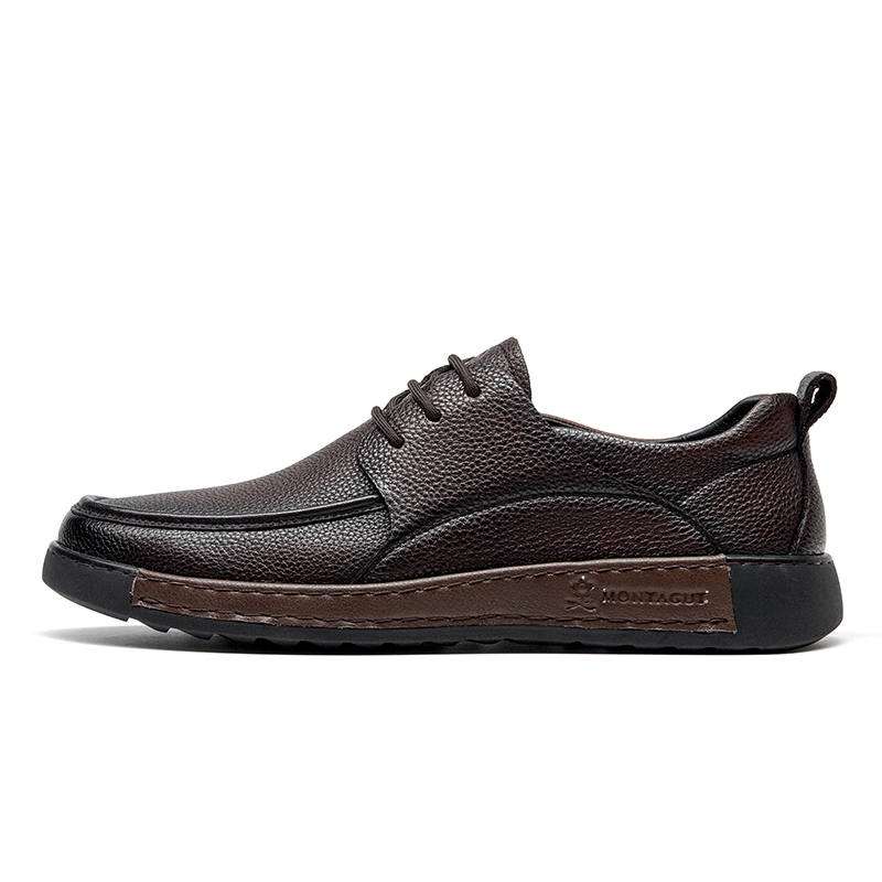 Montagut Top Grain Cow Leather Casual Leather Shoes Men's