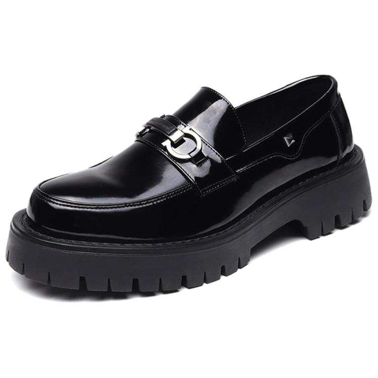 WEISHIBANGWEI WEISHIBANGWEI Patent Leather Loafers Men's Black