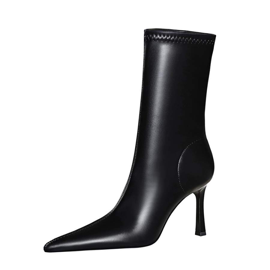 DUNNU Leather Ankle Boots 6CM Women's