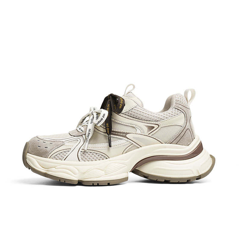 RED DRAGONFLY Textile, Synthetic Leather Low top Chunky Sneakers Women's