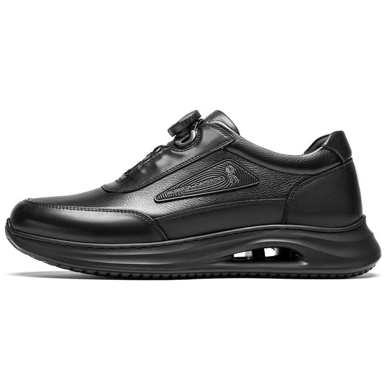 ROBERTA DI CAMERINO Cow Leather Rotating Buttons Platform Sports, Fleece Lined Low top Casual Shoes Men's