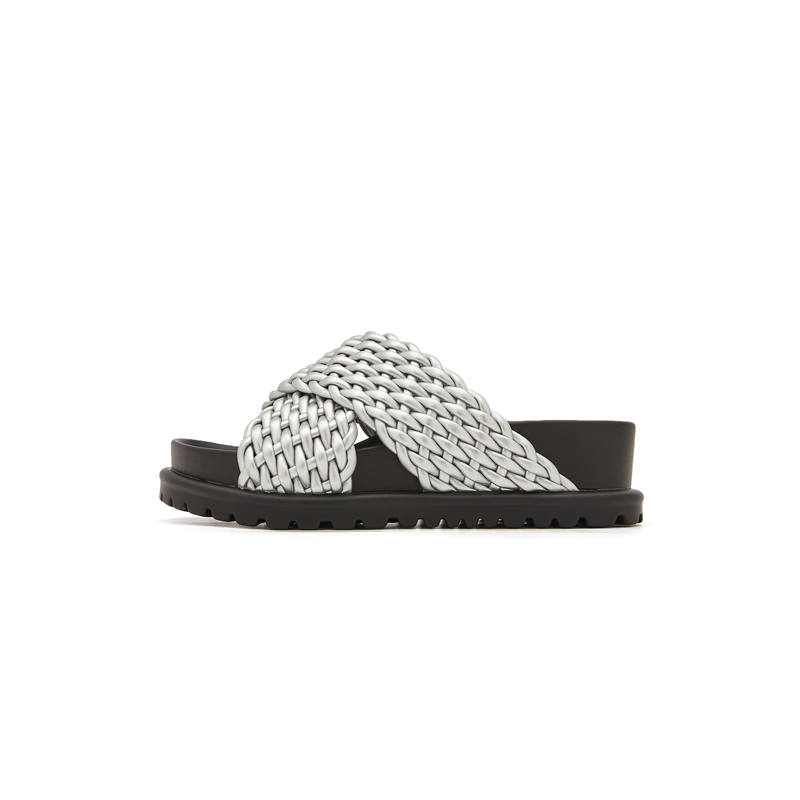 Millies MILLIE'S Leather Patchwork Quiet Slide Slippers Women's