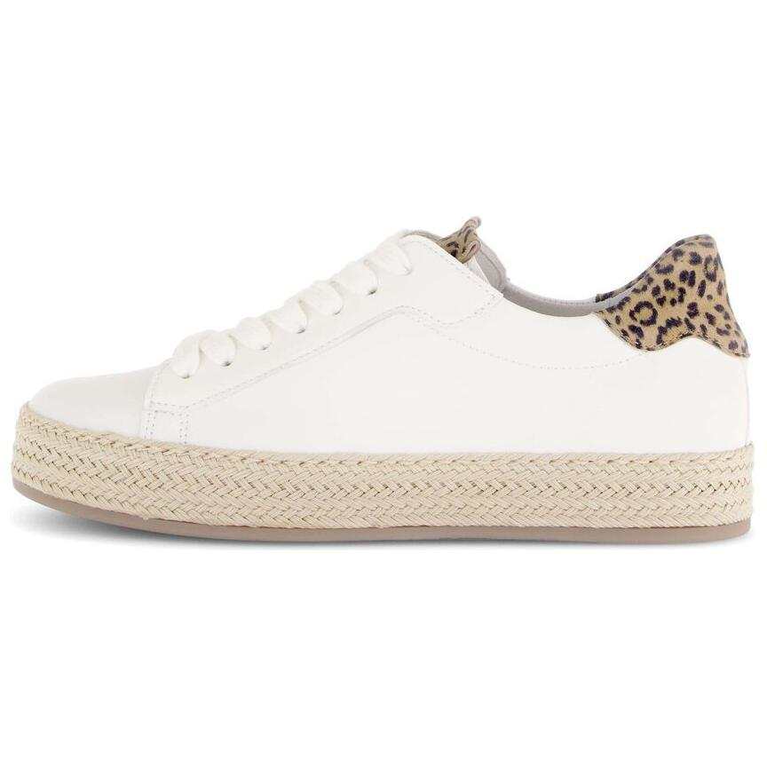 Gabor Fashion Leather Slip Resistant Low top Skateboard Shoes Unisex Beige