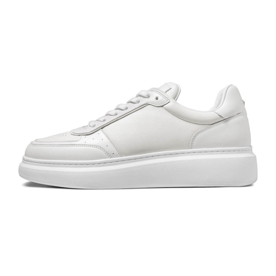 THOM WILLS Casual Versatile Trainer White Sneakers Low top Skateboard Shoes Unisex White