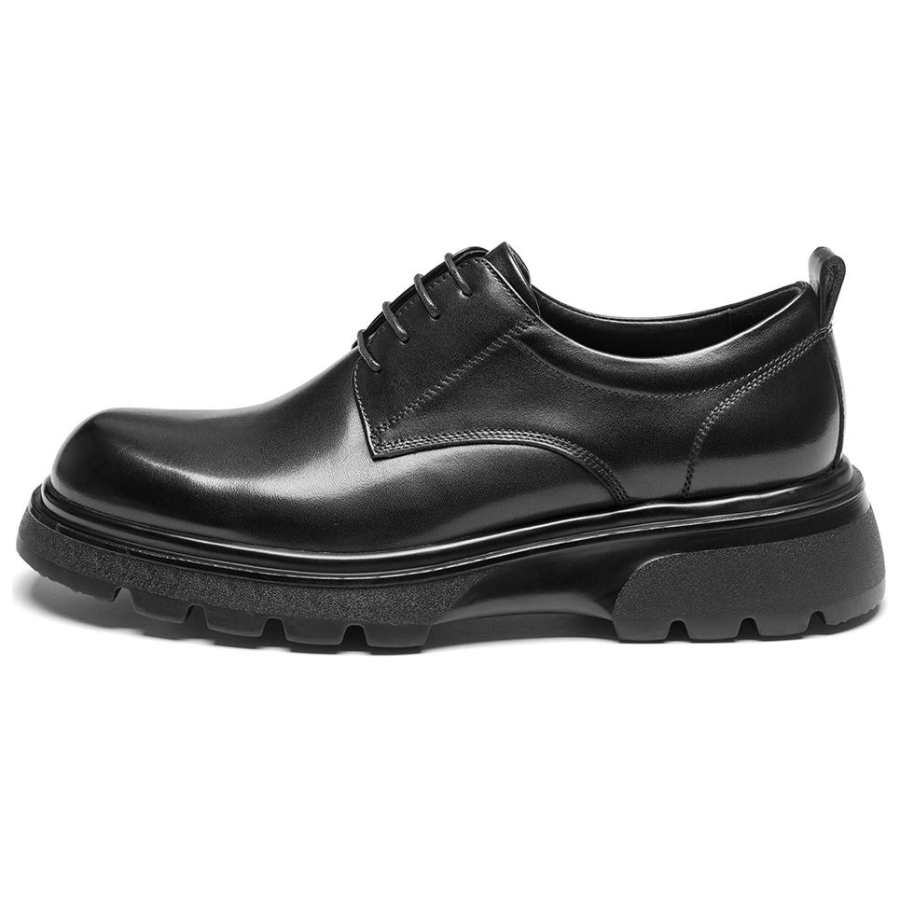 J.BENATO Cow Leather Casual Shoes Men's Black