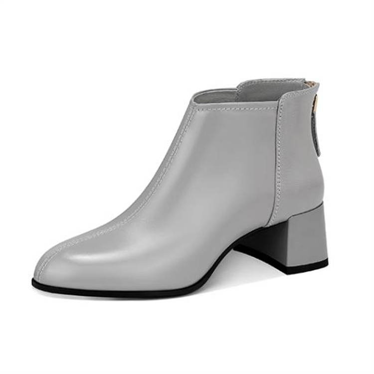 JESSICA SOPHIA Top Grain Cow Leather, Cow Leather Ankle Boots 5CM Women's