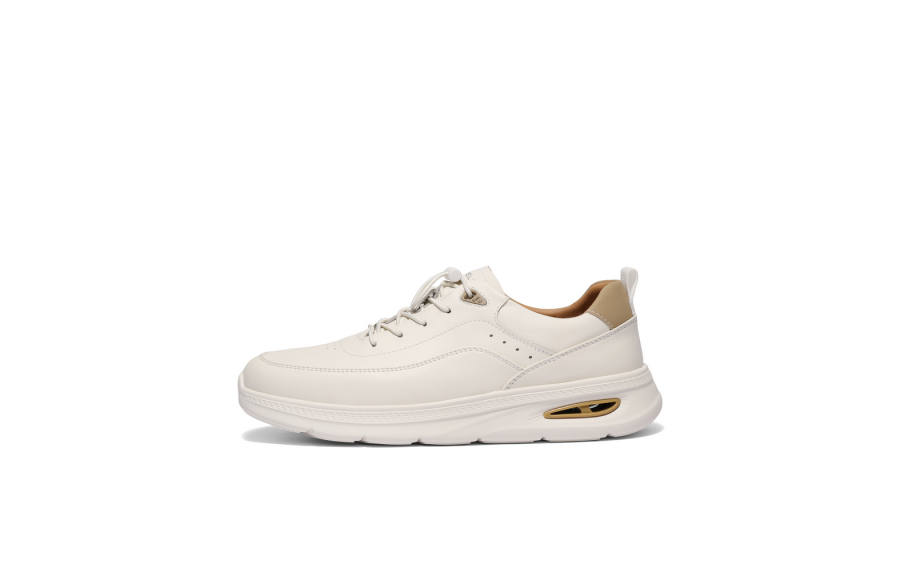 BELLE Cow Leather Slip Resistant, Abrasion Resistant, Height Increasing Low top Casual Shoes Men's
