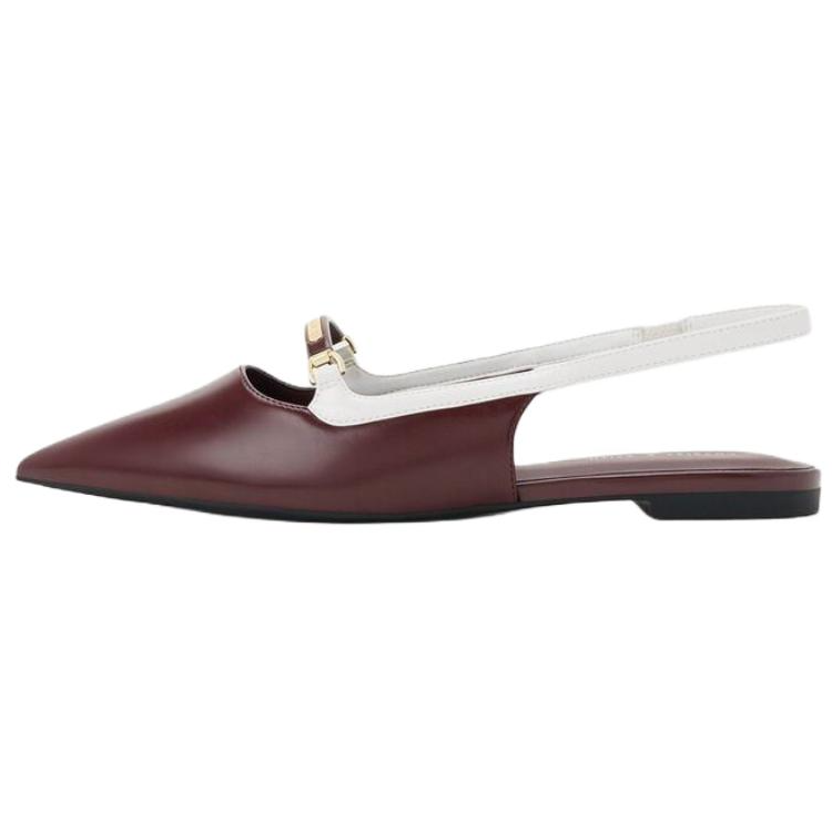 CHARLES&KEITH Artificial Leather Casual Shoes Women's Chestnut
