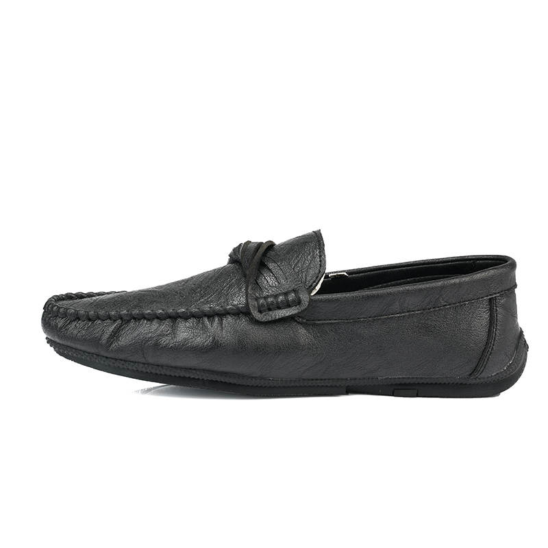 YINGLUNQISHI Cow Split Leather Casual Shoes Men's Black