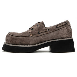 NIUHAN Men's Casual Shoes Men's Low Top Khaki/Black