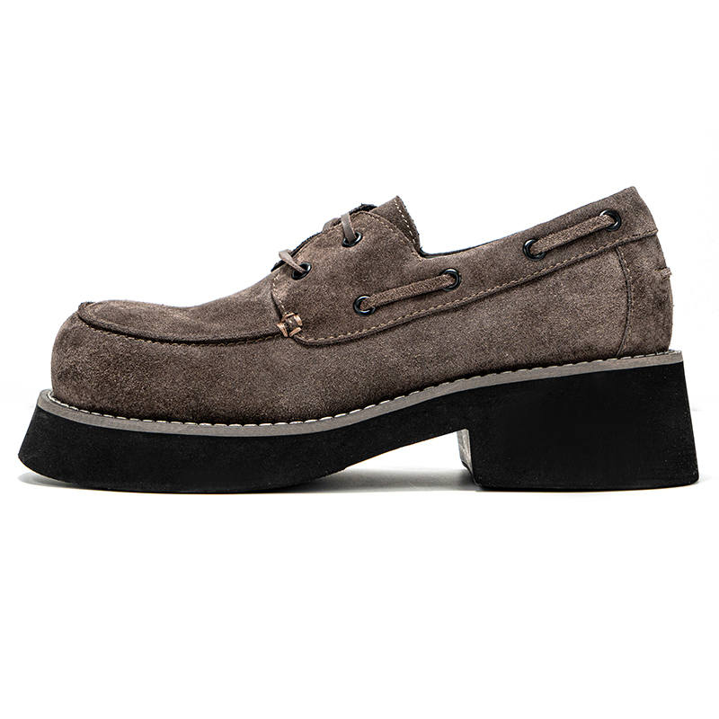 NIUHAN Men's Casual Shoes Men's Low Top Khaki/Black