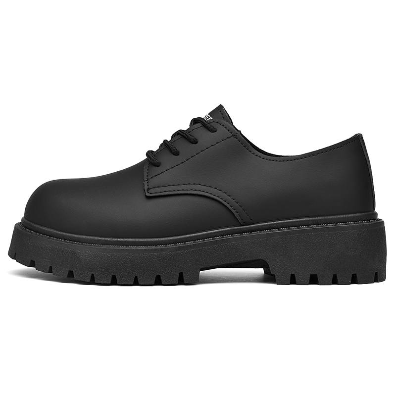 KAISER KAISER Microfiber Leather Derby Shoes Men's Black