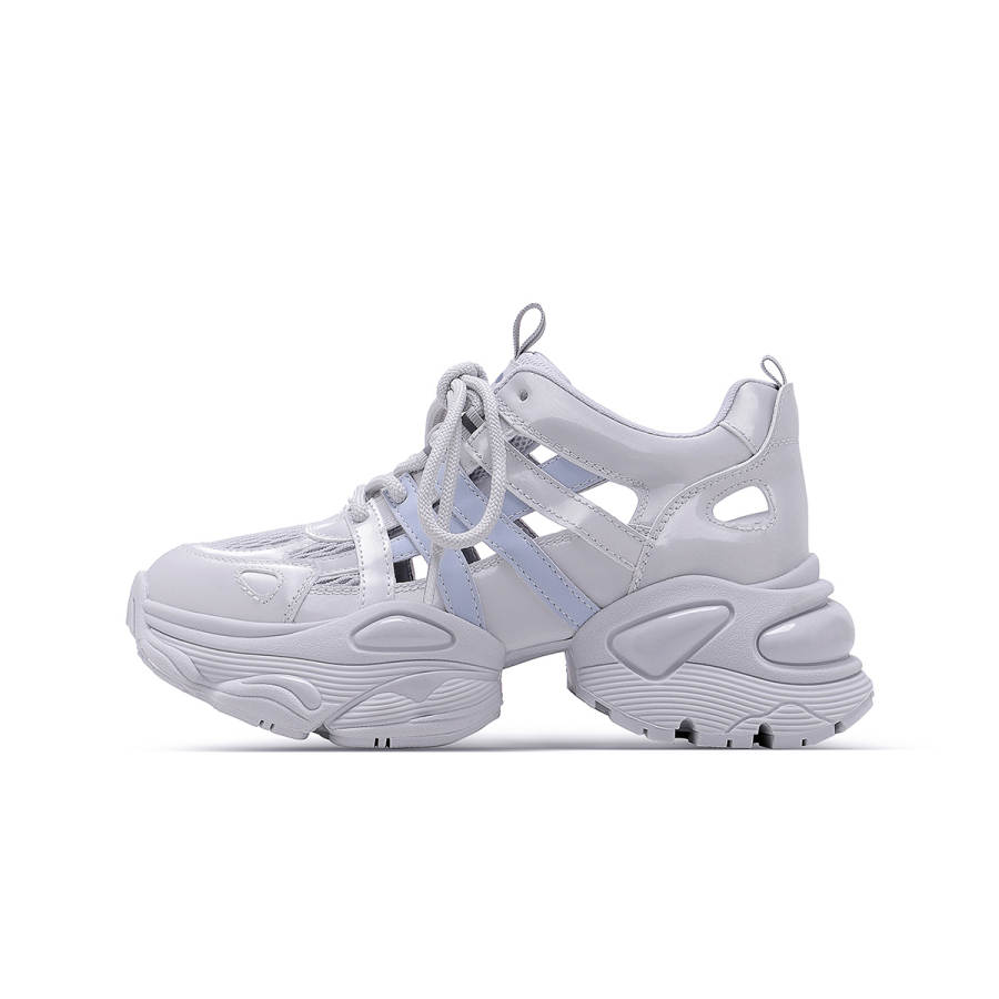 C°BANNER Cow Split Leather Low top Chunky Sneakers Women's