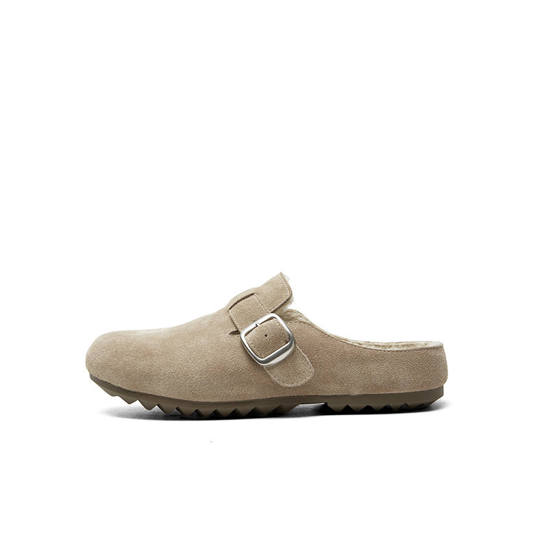 PT'SON Casual Fashion Fleece Lined Closed Toe Slippers Women's