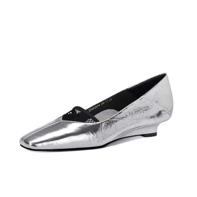 JESSICA SOPHIA Mesh, Cow Leather Casual Shoes 2.5cm Women's
