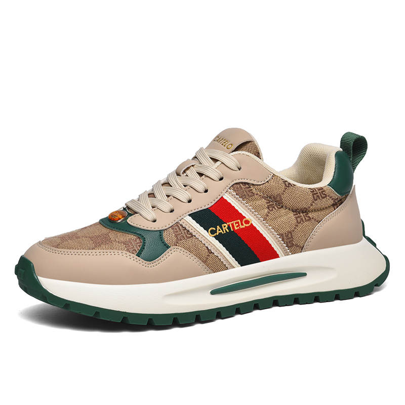 CARTELO Cushioning Height Increasing Abrasion Resistant Lightweight Slip Resistant Low top Casual Shoes Unisex