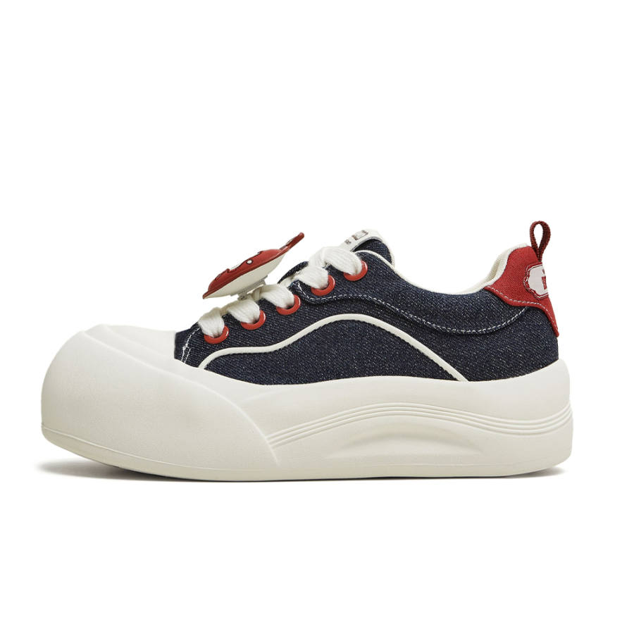 Teenmix Fruit Cloud Collection Apple, Big Head Shoes 5cm Cookie Shoes Cushioning, Wear Resistant Low top