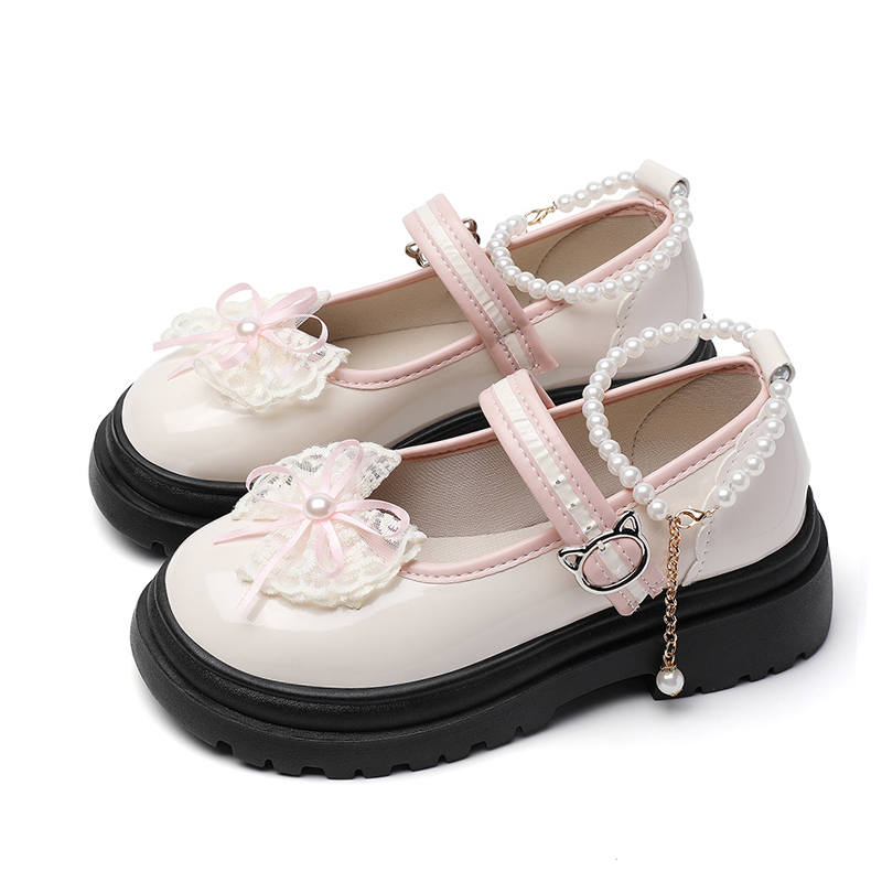 OLDDESIRE Chunky Heel Mary Jane Shoes Women's Beige